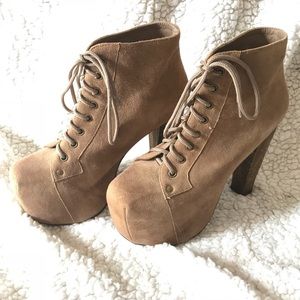 Jeffrey Campbell Lora tan leather heals